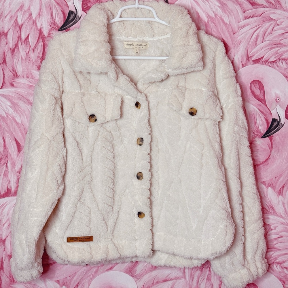 NWOT Simply Southern Teddy Fleece Jacket Size small